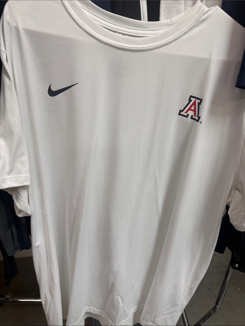 Nike White Short Sleeve Crew with Arizona 'A' Logo